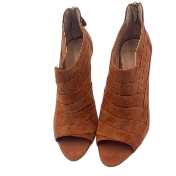 New Alexandre Birman Brown Peep-Toe Suede Ankle Boots, Chic and Stylist Size 41. - Picture 1 of 11